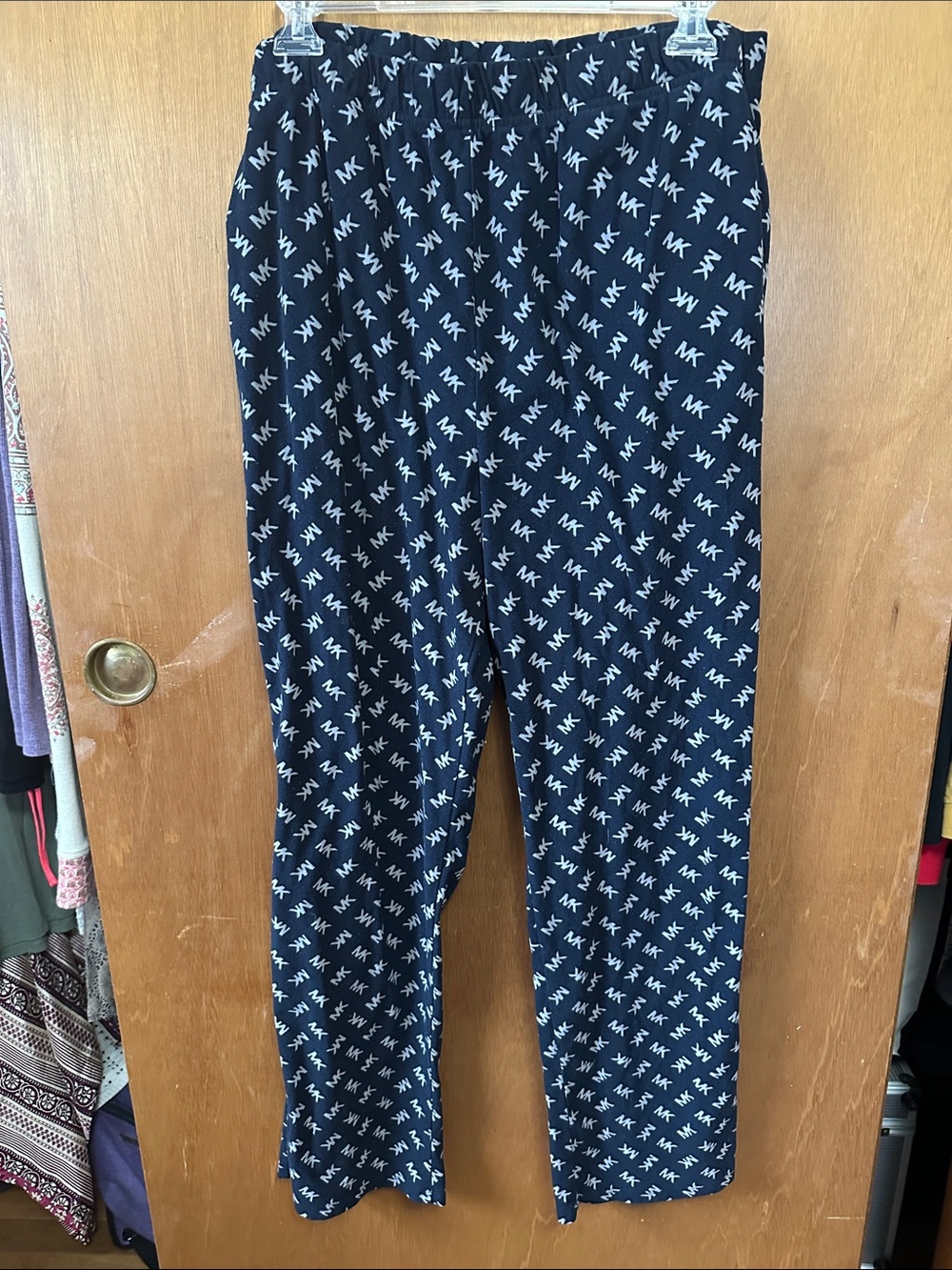 Michael Kors Navy Blue Joggers with White MK Monogram